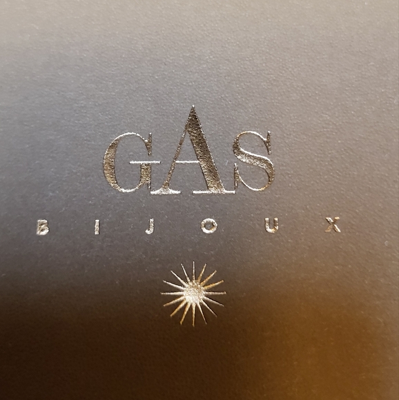 Vintage GAS Bijoux Handcrafted Mixed Metal Geometric Dangle Art Deco Earrings - Picture 3 of 3